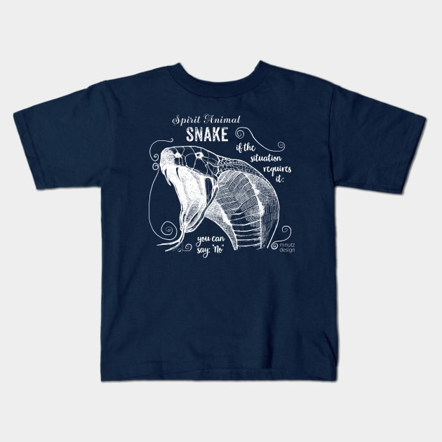 Spirit animal - Snake white Kids T-Shirt by mnutz